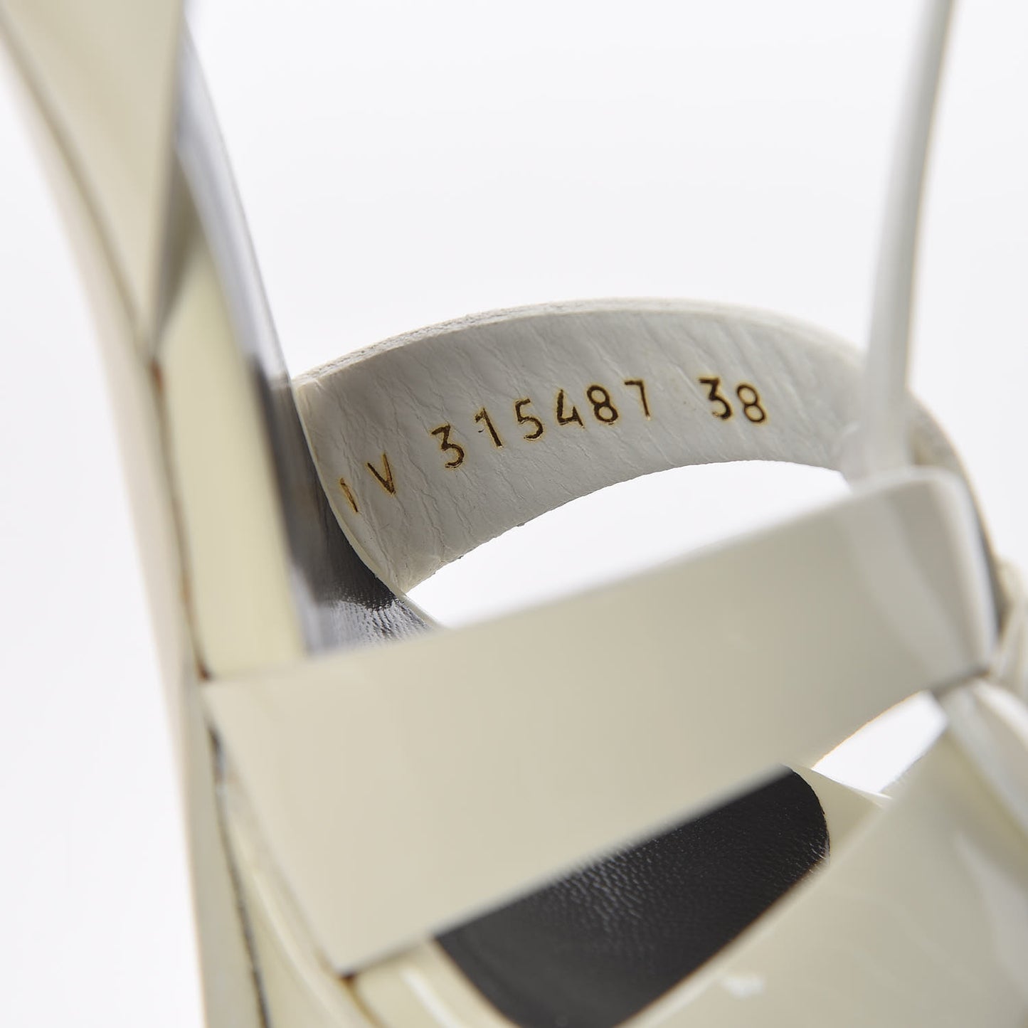Patent Tribute 105 Platform Sandals 38 Ivory