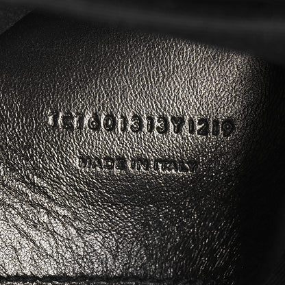 Saint Laurent Calfskin Crocodile Embossed West Hollywood Monogram Fold Over Clutch Black 7 of 10