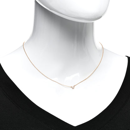 Tiffany 18K Rose Gold Diamond .03ct Elsa Peretti Diamonds by the Yard Pendant Necklace 2 of 4