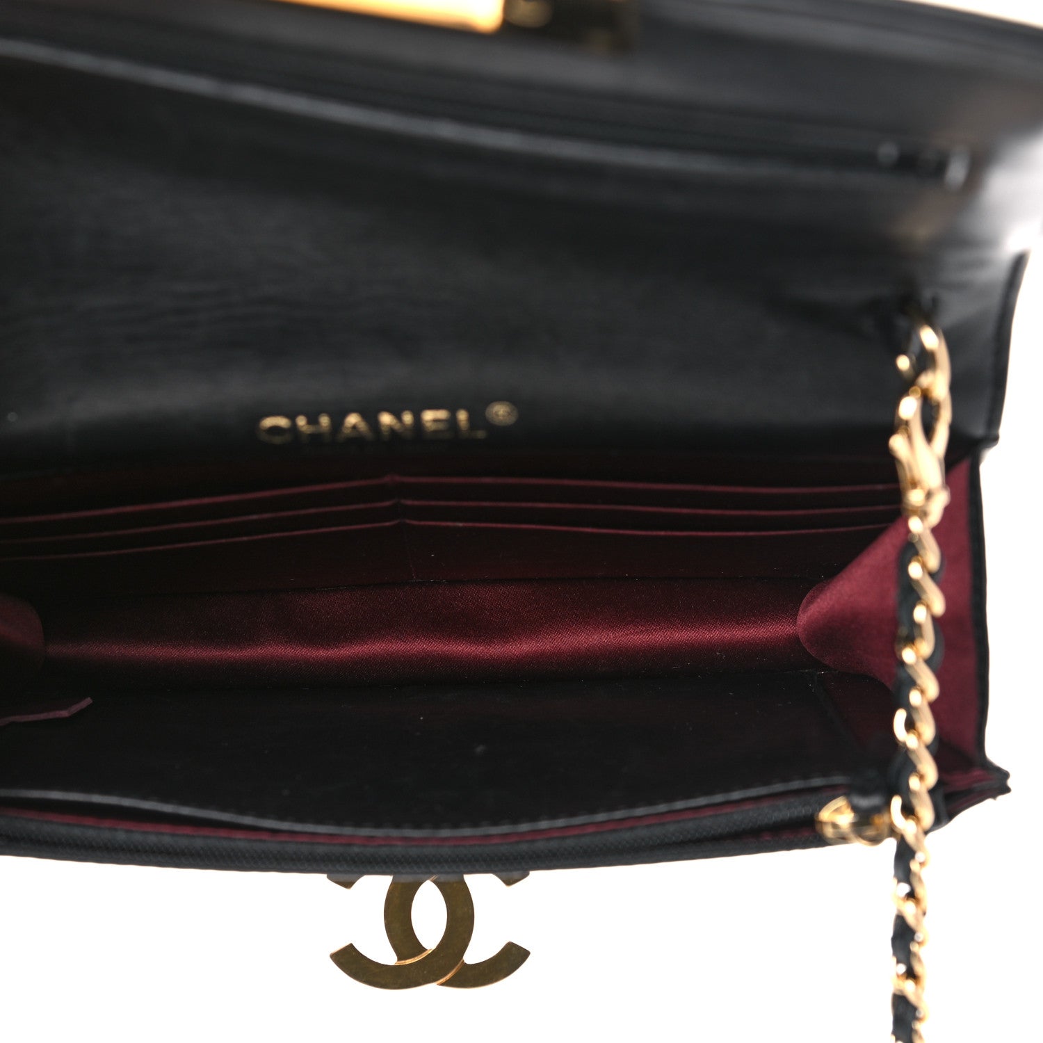 Chanel Lambskin Quilted Golden Class Wallet on Chain WOC Black 5 of 14