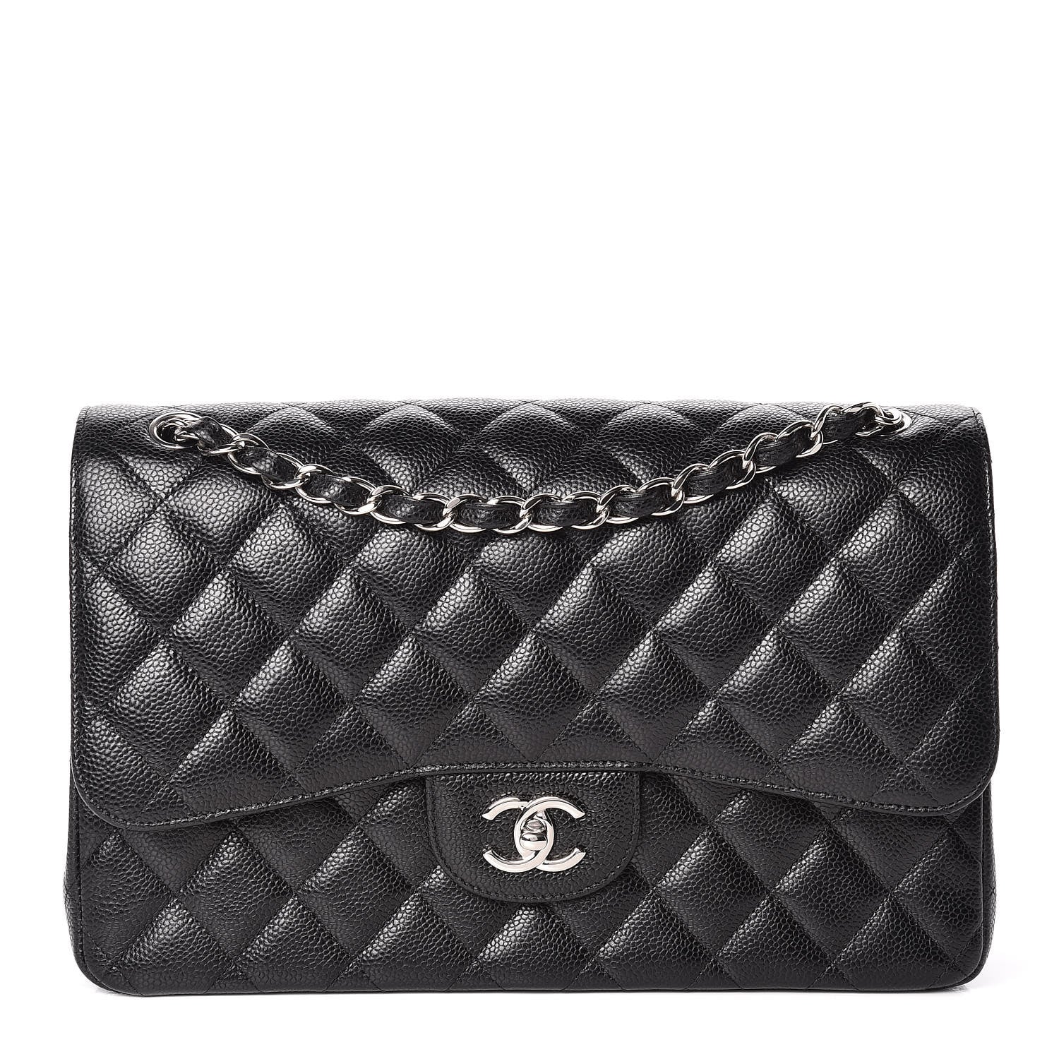 Chanel Caviar Quilted Jumbo Double Flap Black 1 of 10