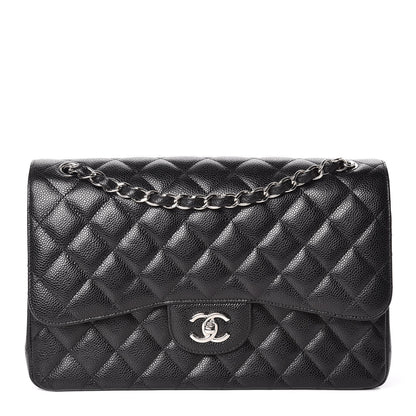 Chanel Caviar Quilted Jumbo Double Flap Black 1 of 10