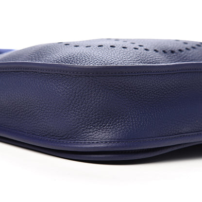 Hermes Taurillon Clemence Evelyne III PM Bleu Encre 8 of 11