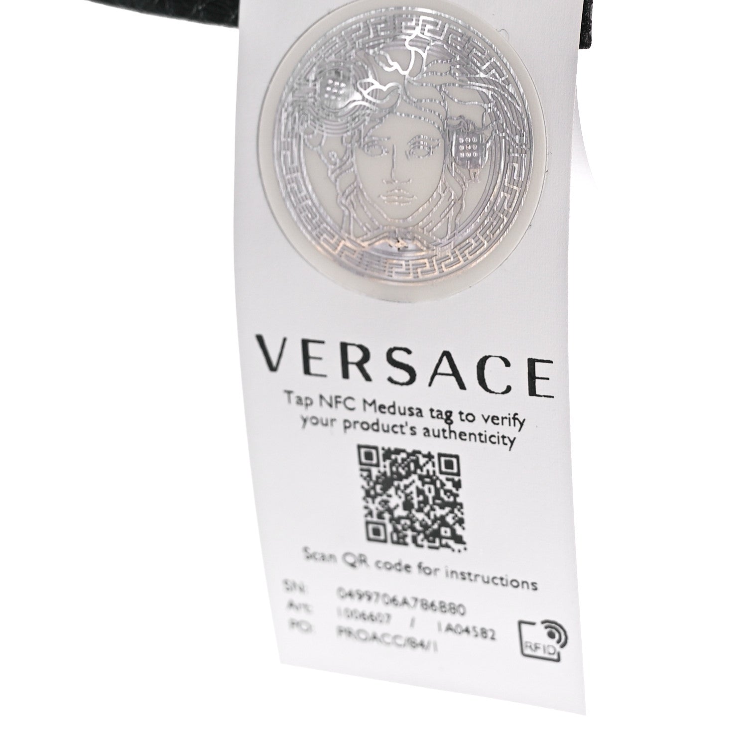 Fendi X VERSACE Canvas Fendace Logo Large Shopping Tote Black 6 of 12