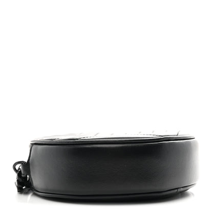 Saint Laurent Calfskin Matelasse Chevron Round Vinyle Camera Bag Black 4 of 11