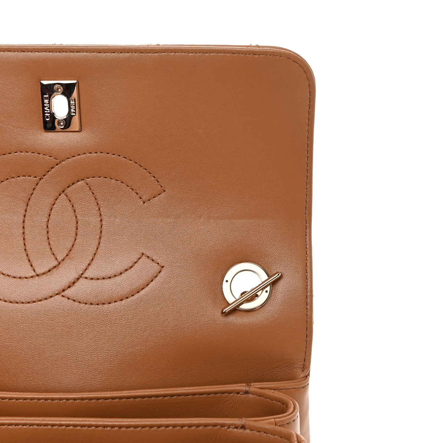 Chanel Lambskin Quilted Small Trendy CC Flap Dual Handle Bag Camel 11 of 14