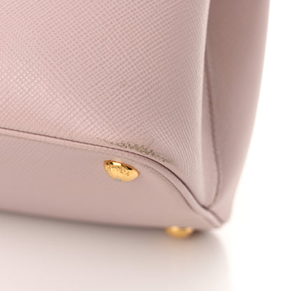 Prada Saffiano Cuir Medium Double Bag Mughetto 16 of 17