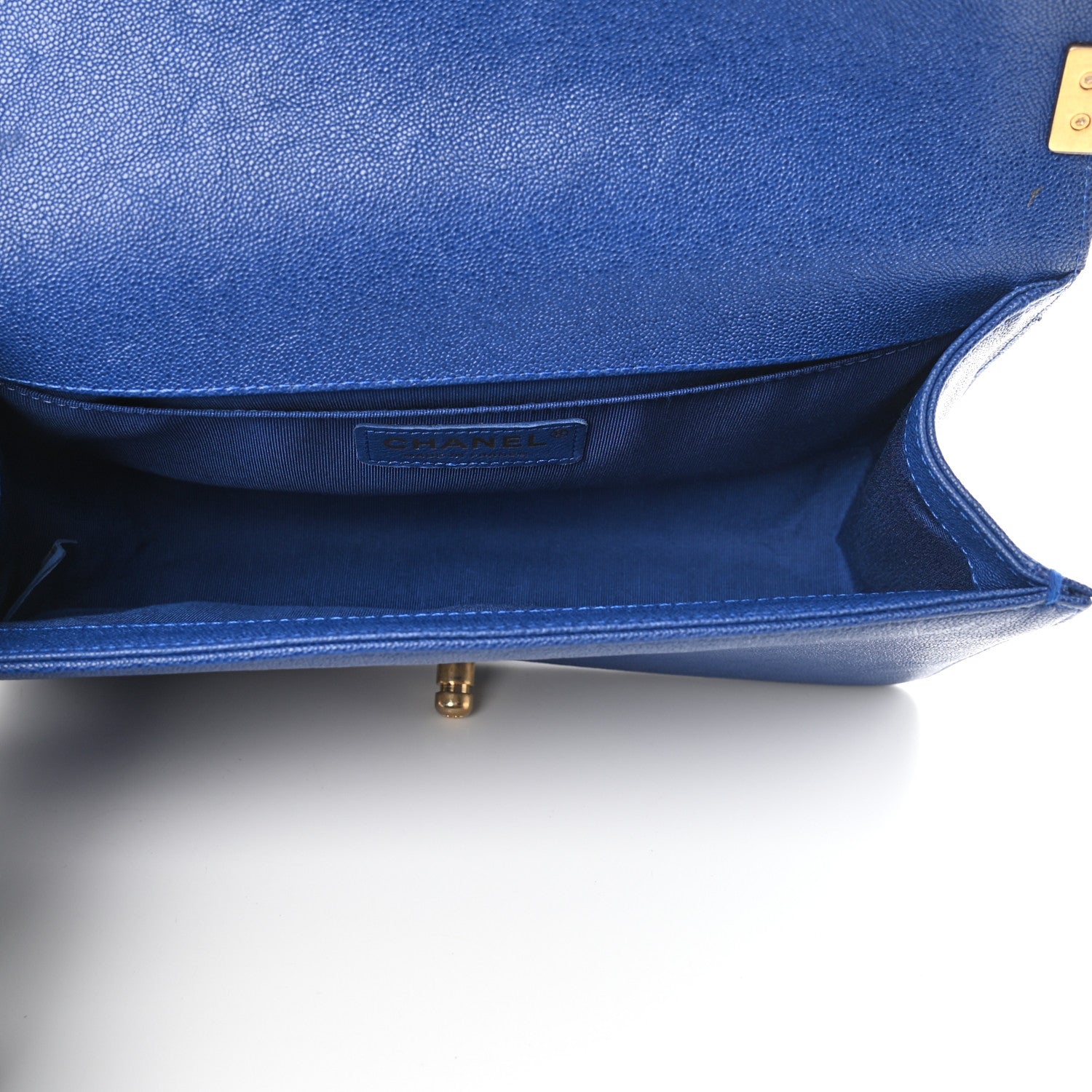 Chanel Caviar Quilted Medium Boy Flap Blue 5 of 11
