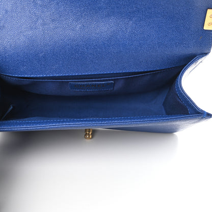 Chanel Caviar Quilted Medium Boy Flap Blue 5 of 11