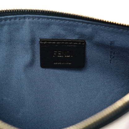 Fendi Vitello Elite Crystal Eye Monster Zip Pouch Cobalt Multicolor 6 of 7