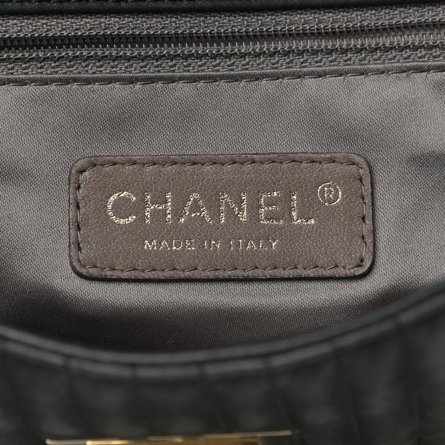 Chanel Iridescent Calfskin Vertical Quilted Mademoiselle Lock Bijoux Flap Shoulder Bag Black 5 of 9