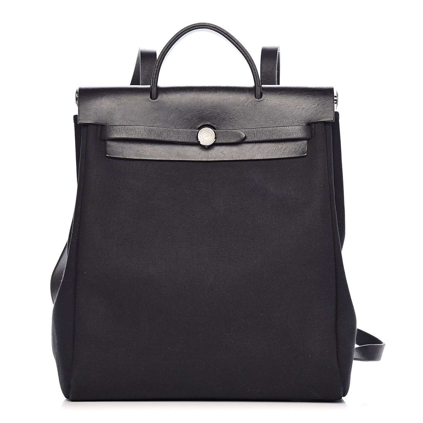 Toile Vache Calfskin Herbag 30 PM Backpack Black