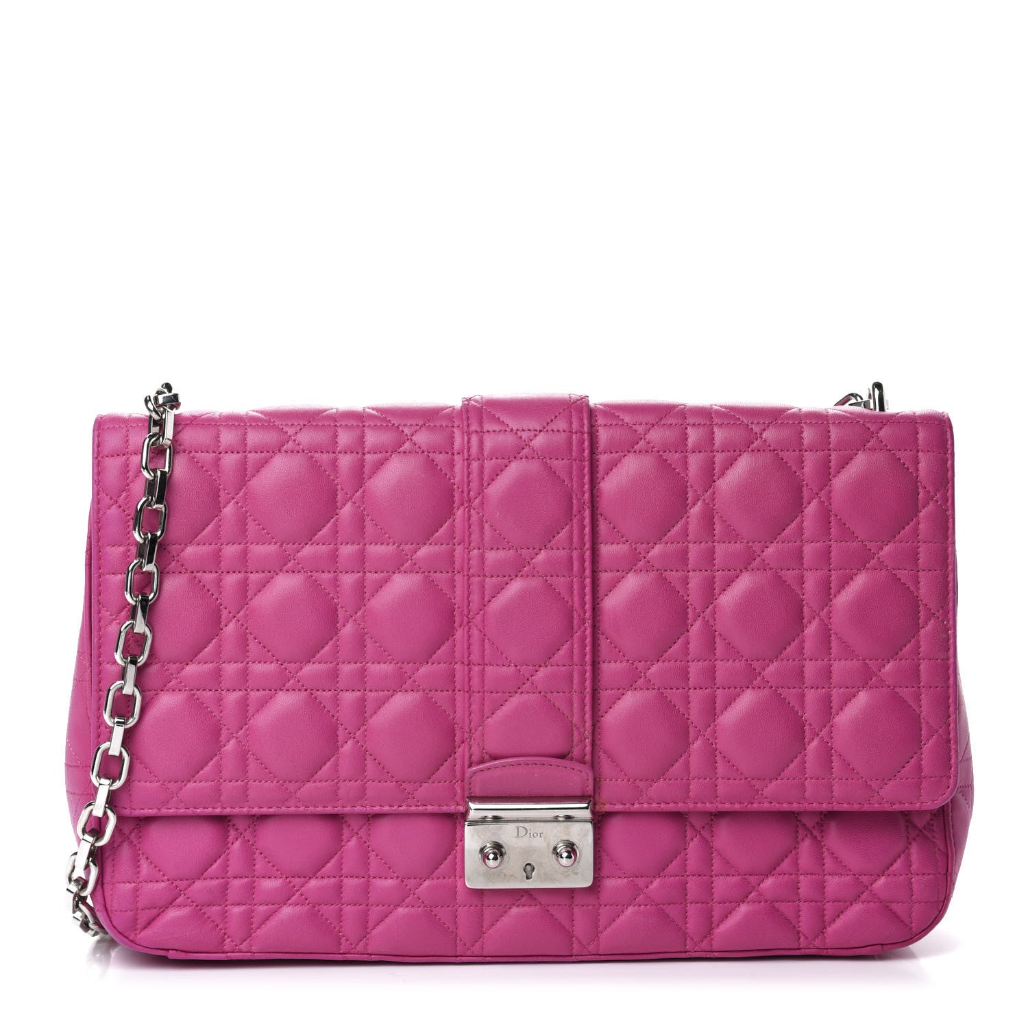 Christian Dior Lambskin Cannage Large Miss Dior Flap Pink 1 of 9