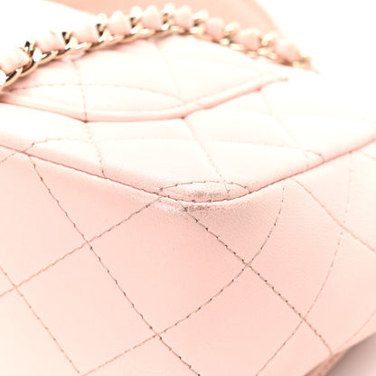 Chanel Lambskin Quilted Mini Top Handle Rectangular Flap Light Pink 12 of 14