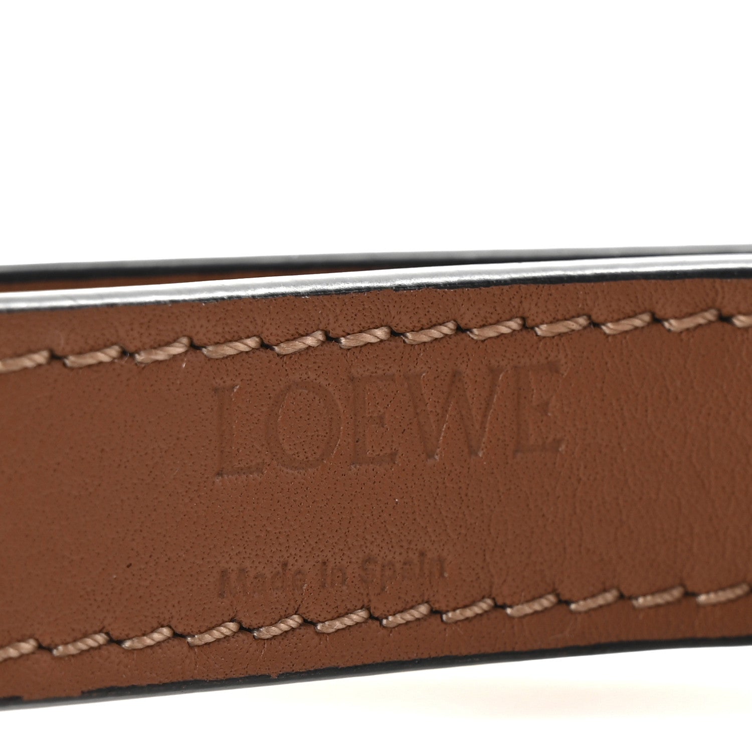 Loewe Calfskin Braided Short Strap Tan Black 3 of 9