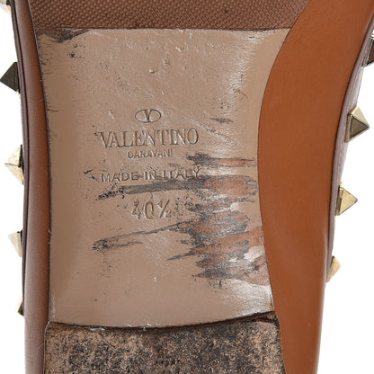 Valentino Garavani Nappa Rockstud Ballerina Flats 40.5 Light Cuir Poudre 10 of 12