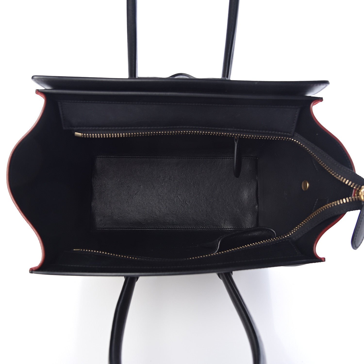 Celine Drummed Calfskin Nubuck Tri-color Micro Luggage Natural 5 of 9
