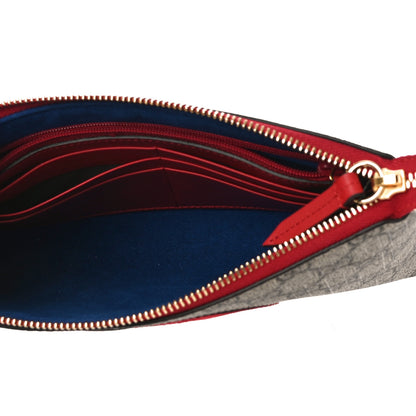 Gucci GG Supreme Monogram Mystic Cat Embroidered Chain Wrist Wallet Red 5 of 9