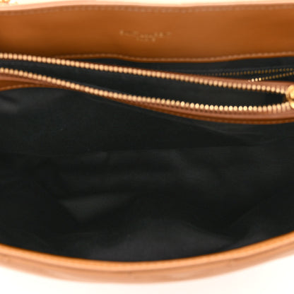Saint Laurent Calfskin Y Quilted Monogram Medium Loulou Chain Satchel Dark Natural 5 of 9