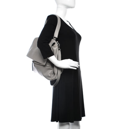 Givenchy Grained Calfskin Medium Pandora Pure Flap Bag Pearl Grey 3 of 10