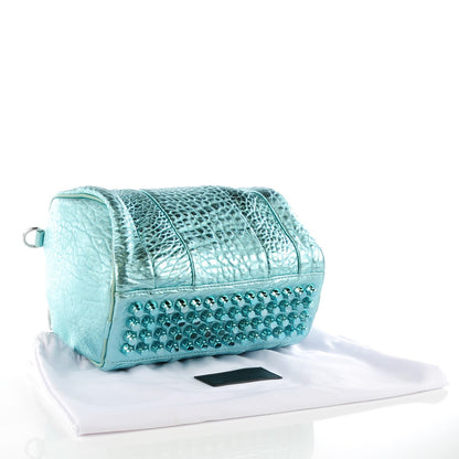 Alexander Wang Metallic Pebbled Lambskin Rocco Green Zinc Hardware 4 of 8