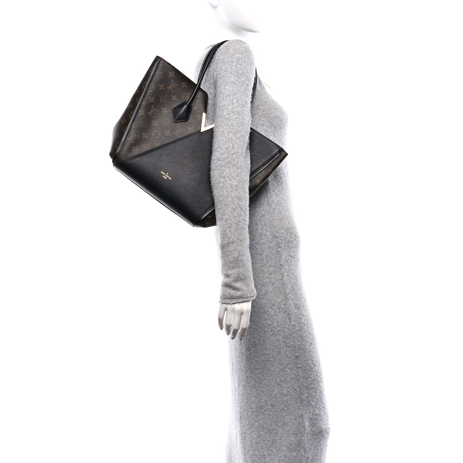 Louis Vuitton Calfskin Monogram Kimono Tote Black 2 of 11