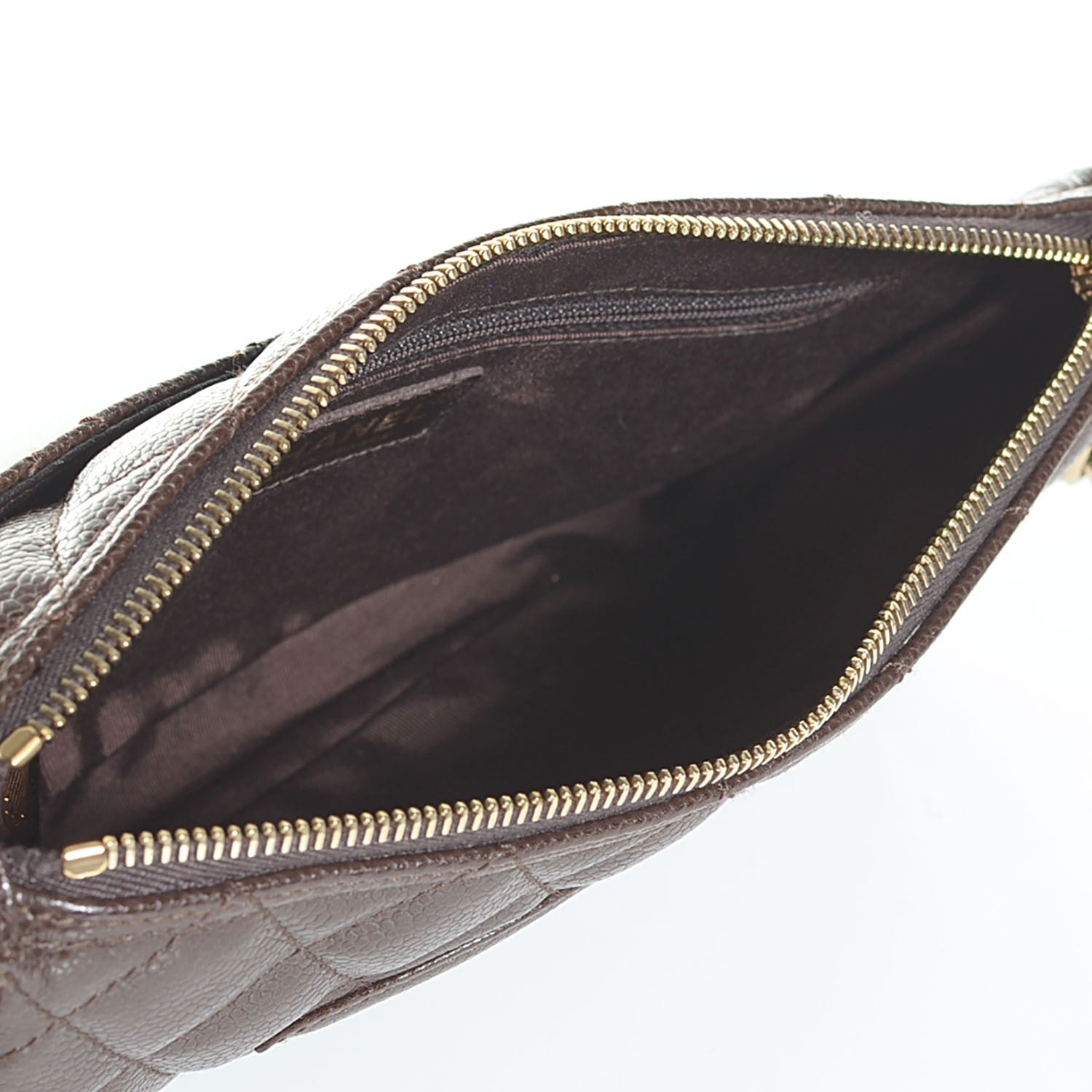 Chanel Caviar Quilted Pochette Brown 5 of 7