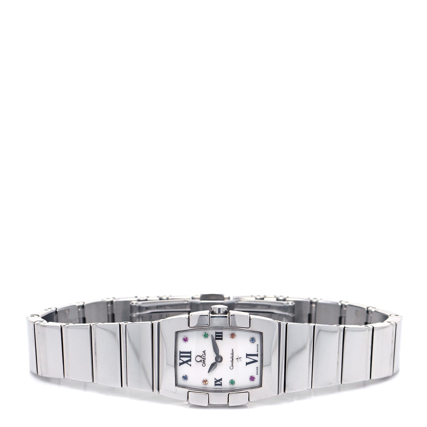 Omega Stainless Steel Multi Gemstone 26mm Constellation Quadrella Quartz Watch 1584.79.00 2 of 5