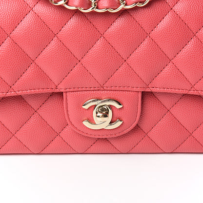 Chanel Caviar Quilted Mini Rectangular Flap Dark Pink 9 of 10