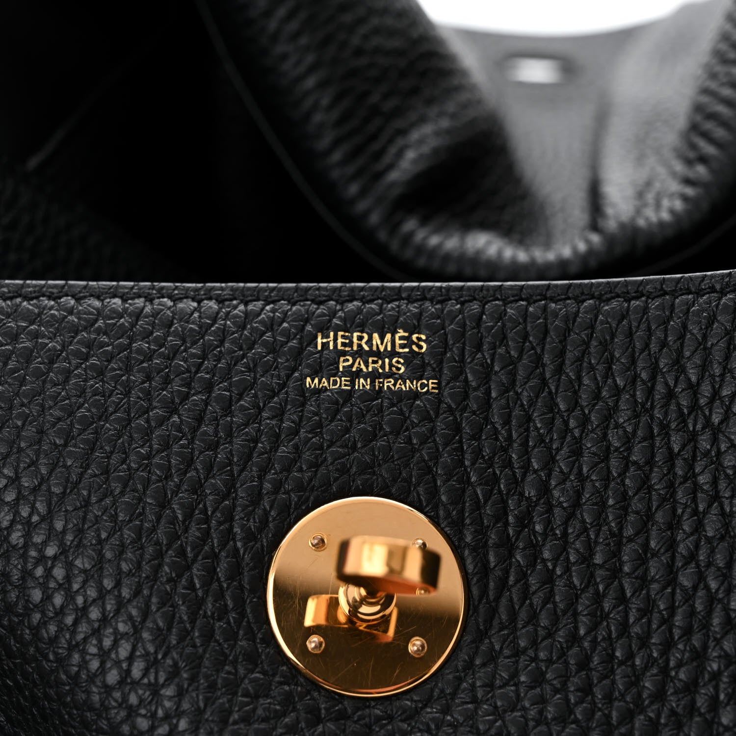 Hermes Taurillon Clemence Lindy 30 Black 6 of 10