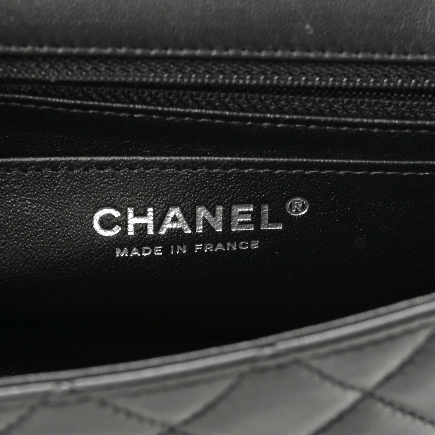 Lambskin Quilted Mini Rectangular Flap So Black