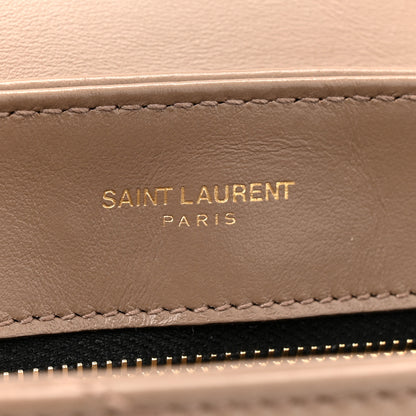 Saint Laurent Calfskin Y Quilted Monogram Toy Loulou Crossbody Bag Taupe 9 of 12