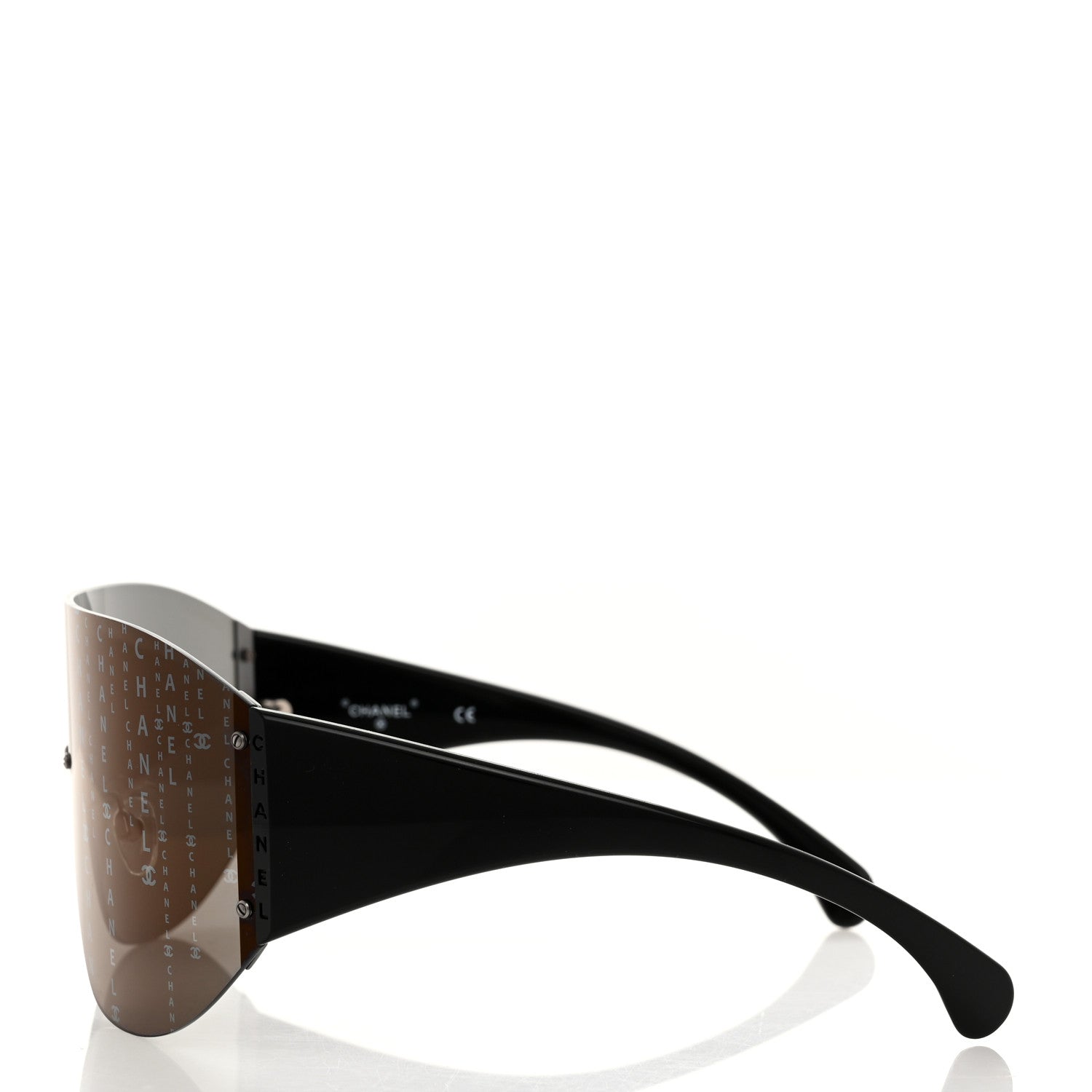Chanel Acetate Shield Runway 71217 Sunglasses Black 3 of 8