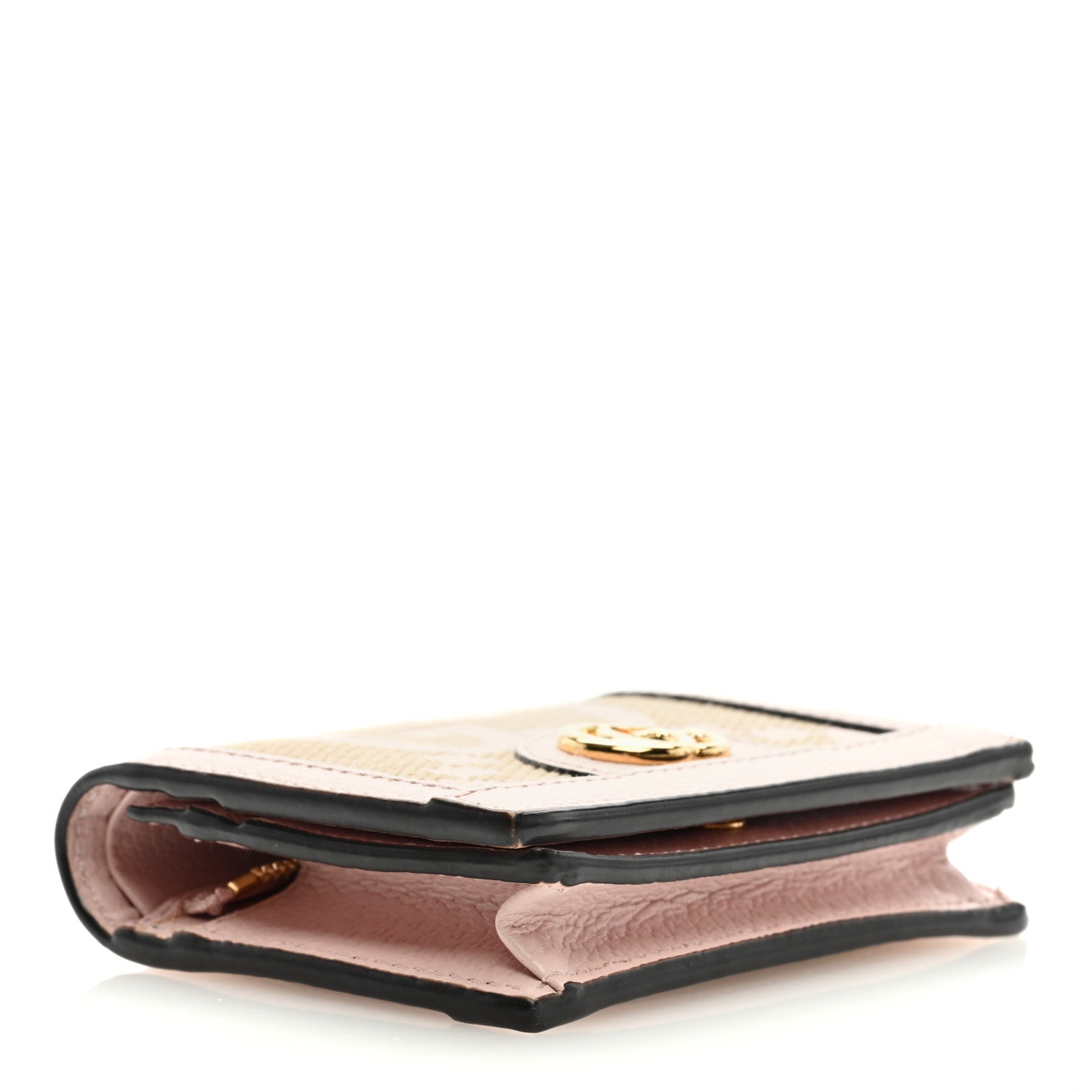Gucci Monogram Jumbo GG Textured Dollar Calfskin Ophidia Card Case Beige Perfect Pink 4 of 6