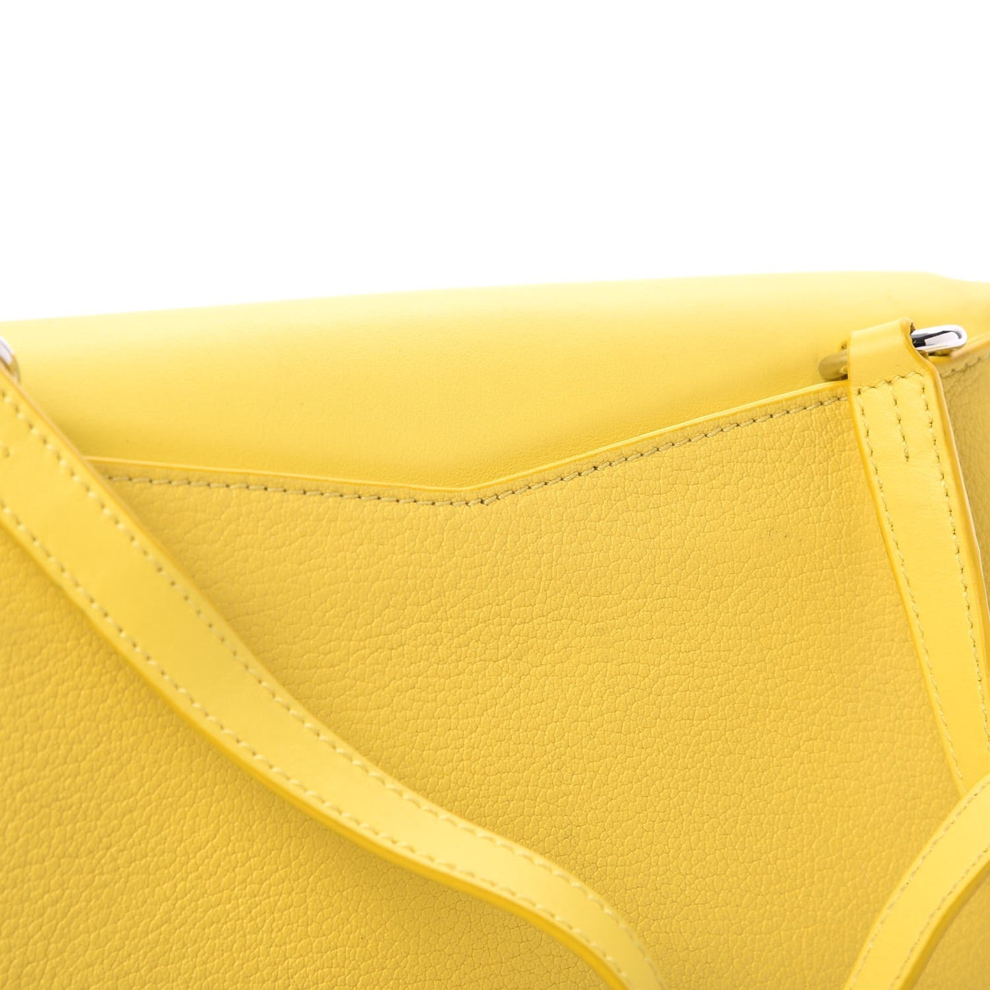 Calfskin Goatskin Duetto Crossbody Bag Yellow