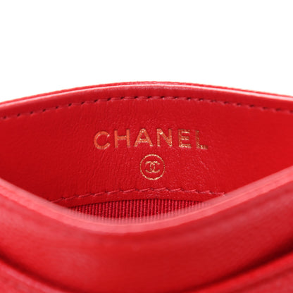 Chanel Caviar Quilted Card Holder Red 6 of 8