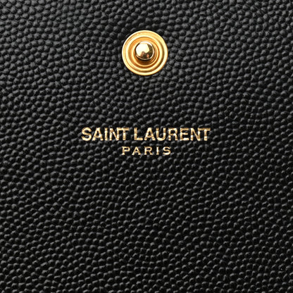 Saint Laurent Grain De Poudre Medium Classic Monogram Kate Satchel Black 6 of 10
