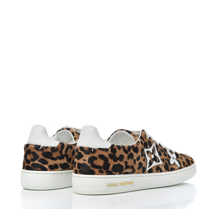 Louis Vuitton Calfskin Pony Hair Leopard Monogram Frontrow Sneakers 35 4 of 9