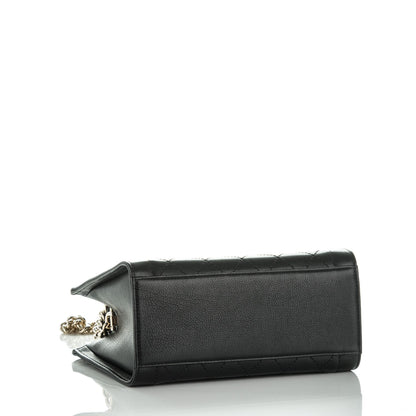 Chanel Grained Calfskin Stitched Small Label Click Shopper Tote Black 4 of 7