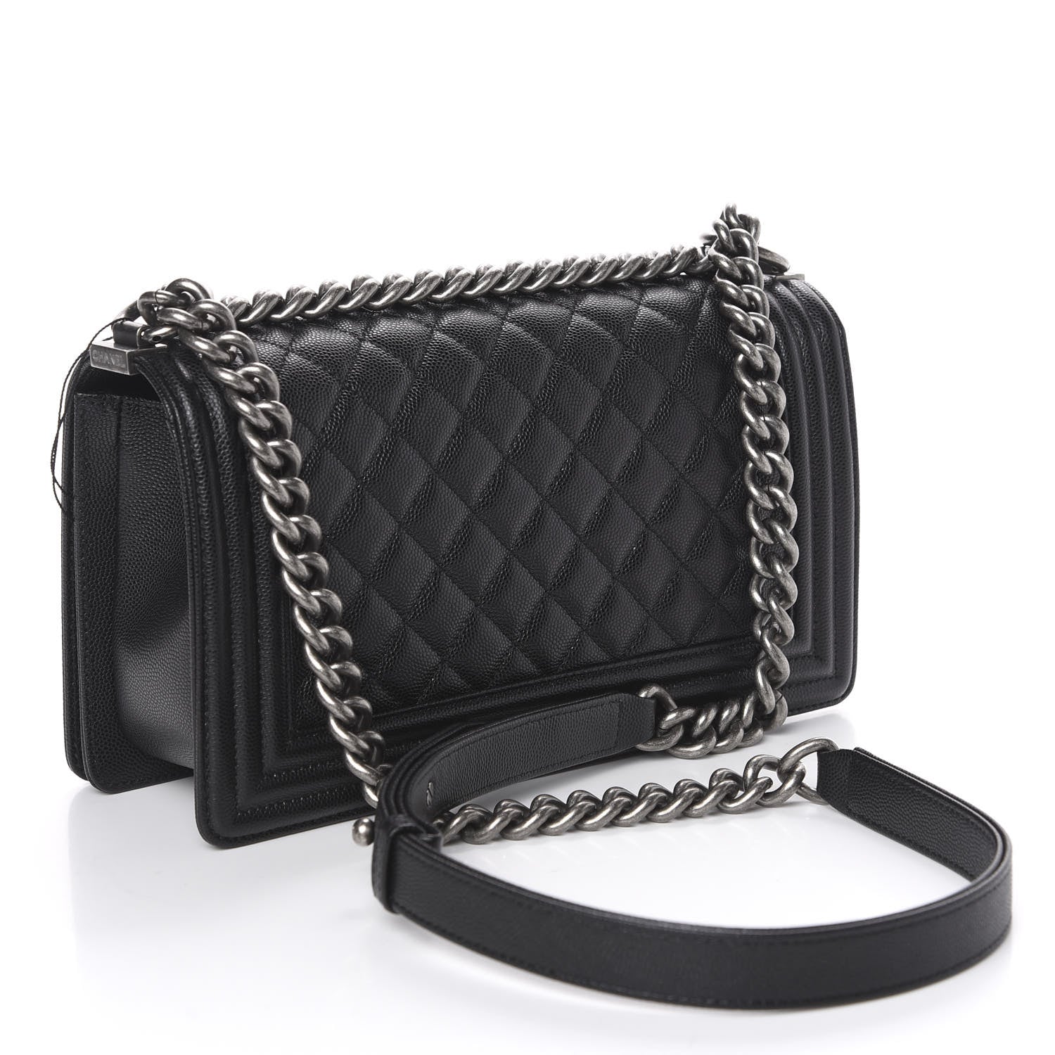 Chanel Caviar Quilted Medium Boy Flap Black 2 of 10