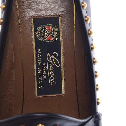 Gucci Calfskin Studded Horsebit Alyssa Pumps 36.5 Black 8 of 13