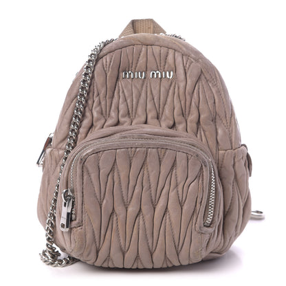 Miu Miu Nappa Matelasse Mini Backpack Cipria 1 of 15