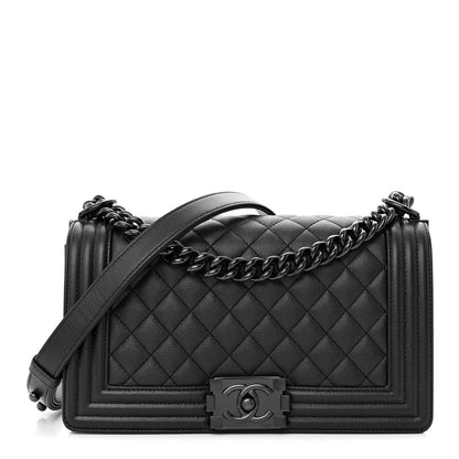 Chanel Caviar Quilted Medium Boy Flap So Black 1 of 12
