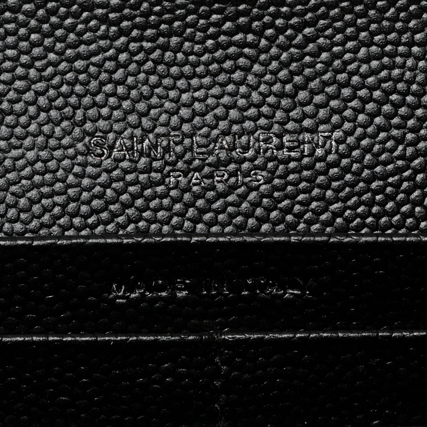 Grain De Poudre Matelasse Chevron Monogram Flap Wallet Black