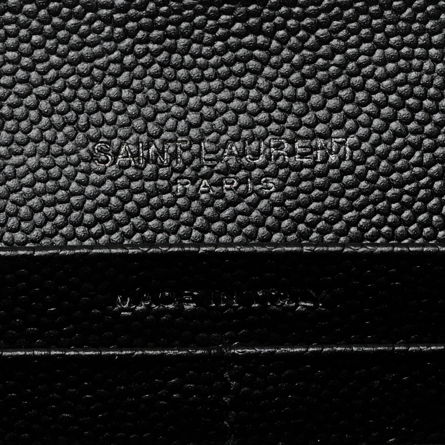 Saint Laurent Grain De Poudre Matelasse Chevron Monogram Flap Wallet Black 6 of 9