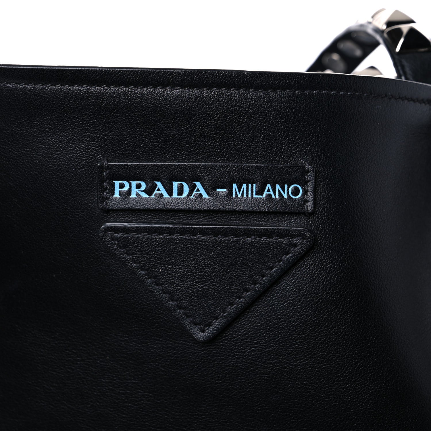 Prada Grace Lux Studded Large Concept Shopper Tote Black 7 of 20
