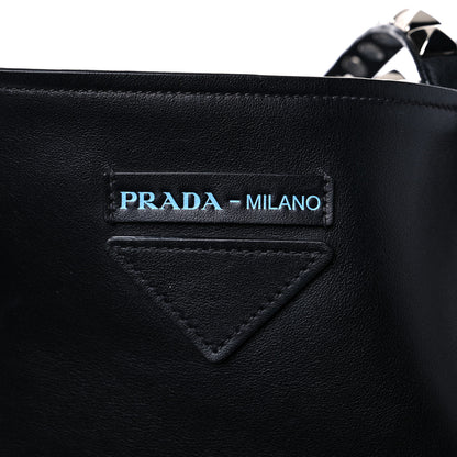 Prada Grace Lux Studded Large Concept Shopper Tote Black 7 of 20