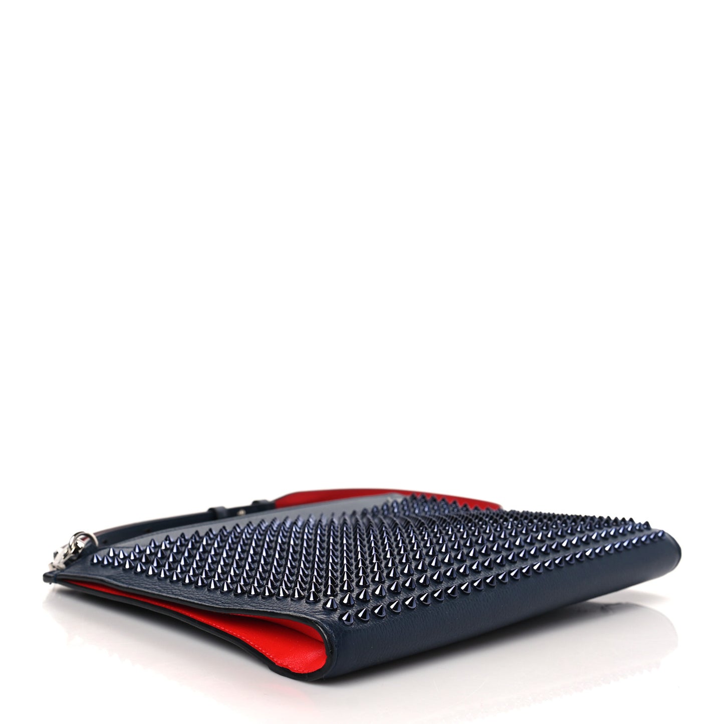 Calfskin Studded Skypouch Crossbody Clutch Marine