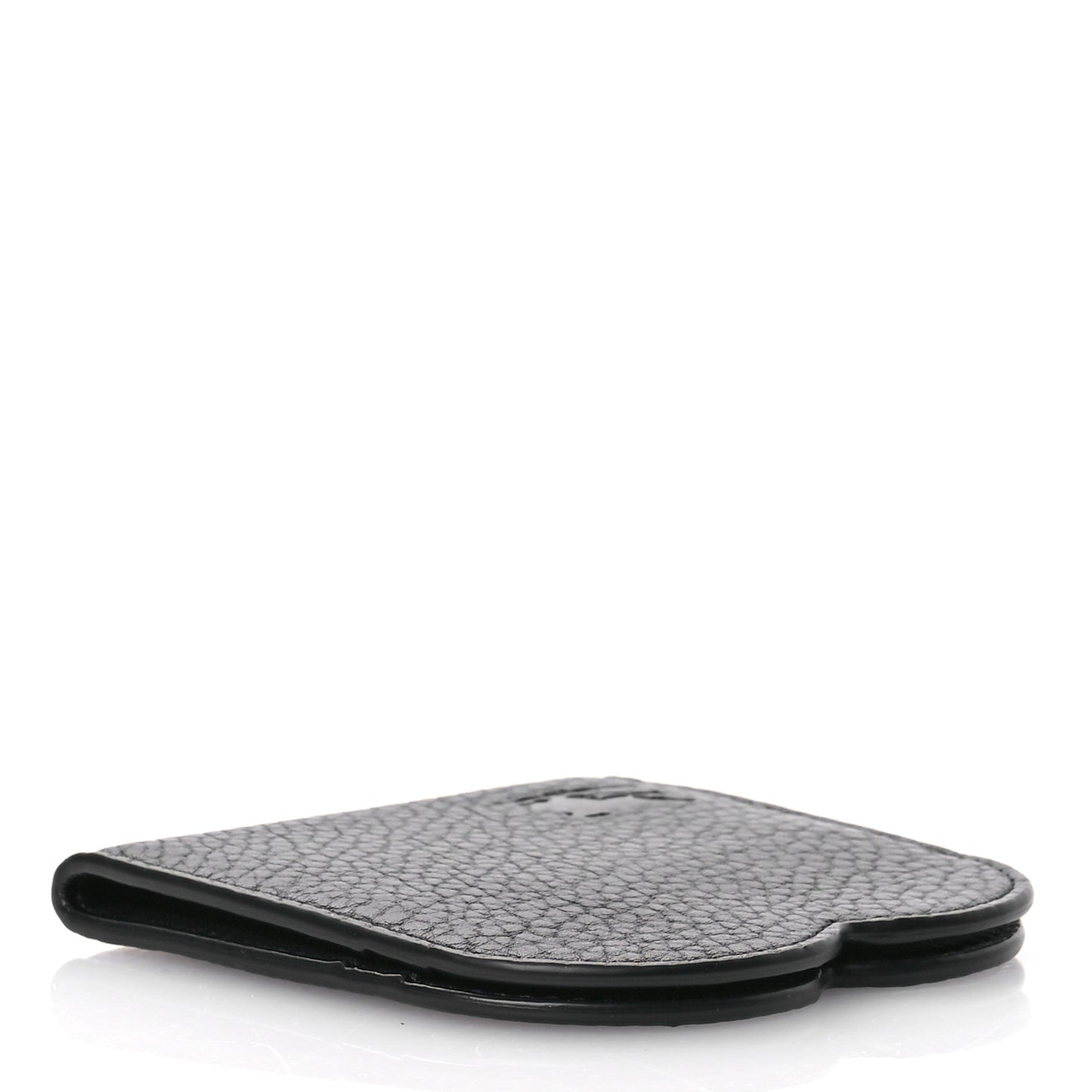 Grainy Calfskin Chess Card Case Black