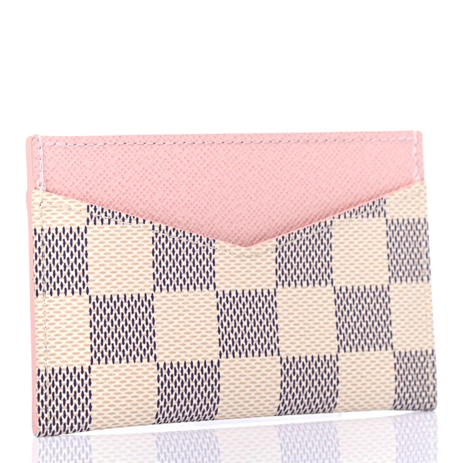 Louis Vuitton Damier Azur Daily Card Holder Rose Ballerine 2 of 4